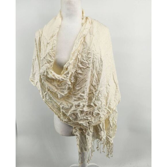 Pashmina Scarf Wrap Shawl Bundle of 5 Red, Black, Cream, Silver, Tan Fringe - Picture 9 of 13